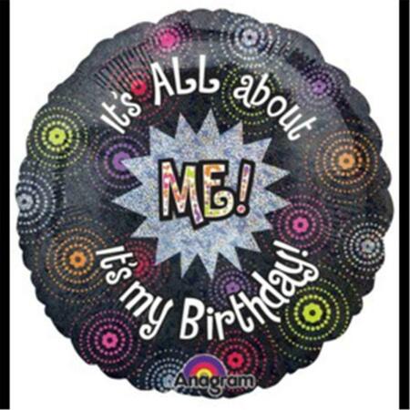 LOFTUS INTERNATIONAL 18 in. All About Me Birthday Holographic Balloon A1-7939